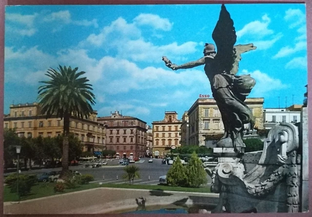 Carte Postale Ancienne Frascati - Piazza Roma De Nuit - Notturno