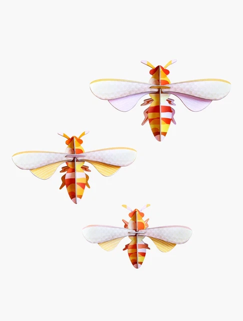 Studio Roof "HONEY BEES" 3D Bug Wall Decoration - Modern Wall Art - NEW
