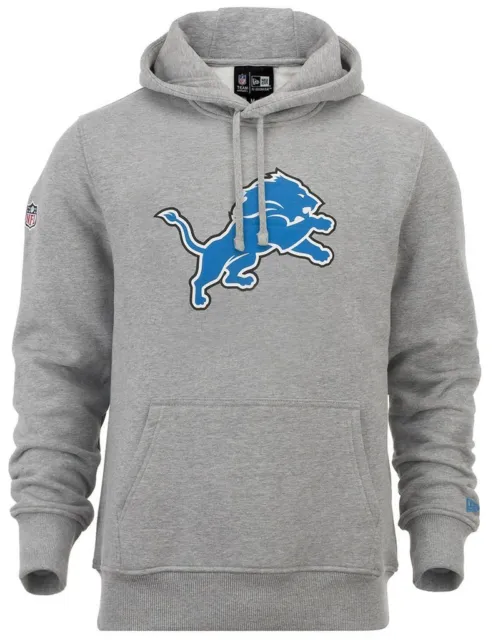 Felpa con cappuccio New Era - NFL Detroit Lions Team logo - grigio