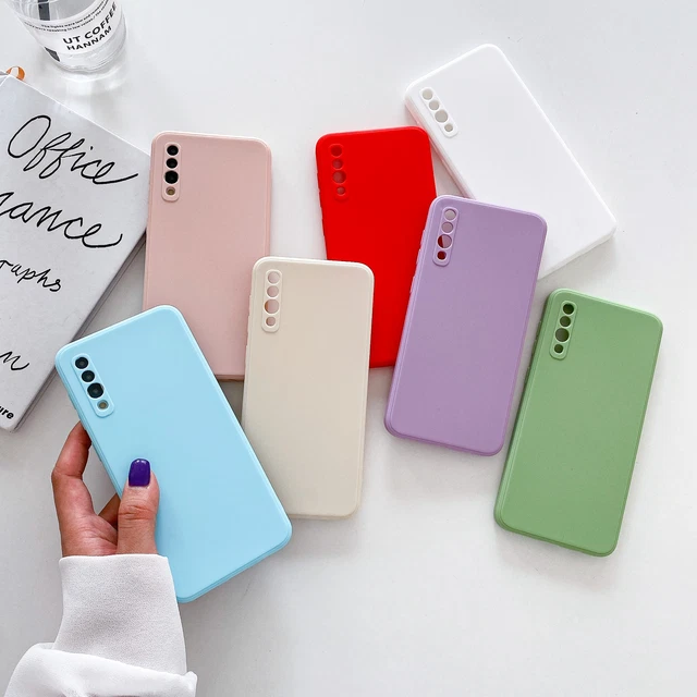 For VIVO Y91 X21S Y15A Y55 Y16 Y35 Liquid Silicone Soft Solid Color Phone Case
