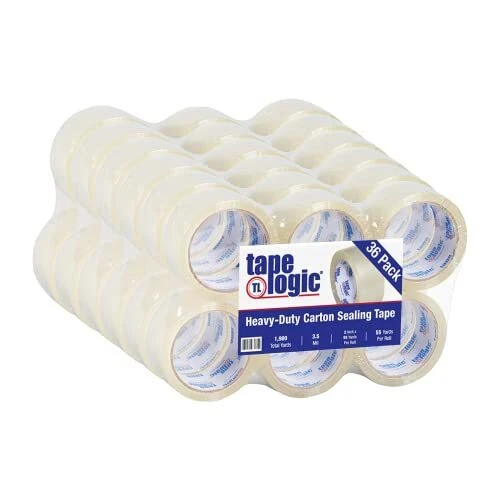 Packaging Tape for Boxes, 2in x 55 Yards, 3.5 Mil, 36-Pack | Clear Acrylic