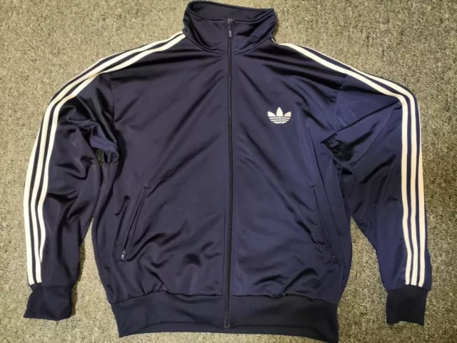 Adidas Firebird Originals Vintage Trainingsjacke Blau/Weiß Herren Gr. XXL