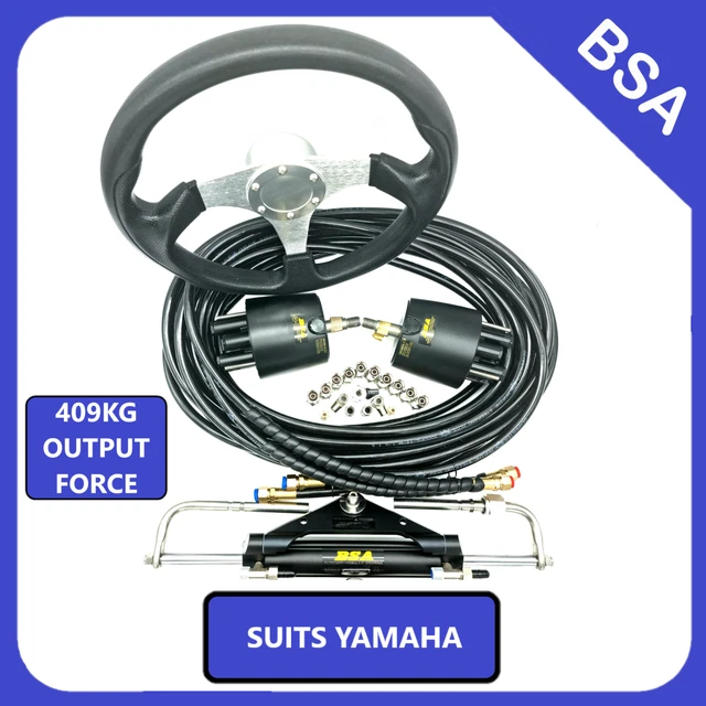 Hydraulic Boat Outboard Twin Steering Suits Yamaha (Sports wheels) 409KG Force