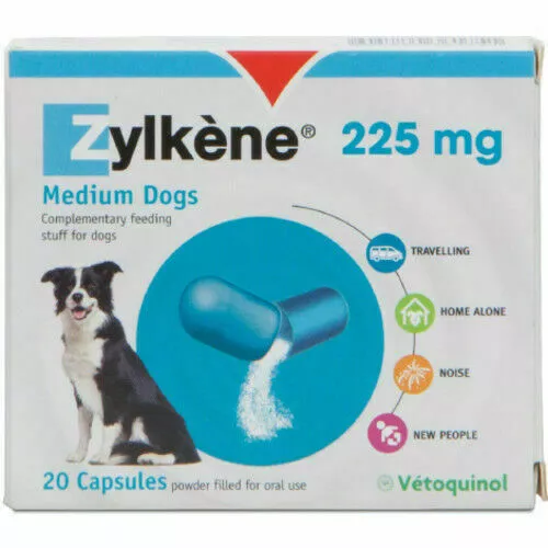 Zylkene® Calming Supplement for Medium Dogs (10kg  - 30kg) - 225mg x 20 Caps