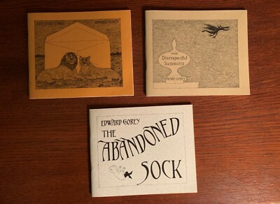 EDWARD GOREY 3 Books Fantod Press Pious Infant Inanimate Tragedy ...