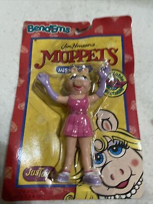 Vintage 1989 Jim Hensons Bend-ems Muppets Miss Piggy By Just Toys