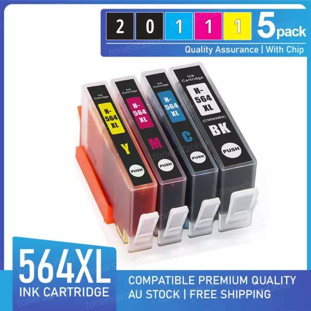 5x Ink Cartridges For HP 564 XL Photosmart 3520 4620 5520 7520 6520 7510 Printer