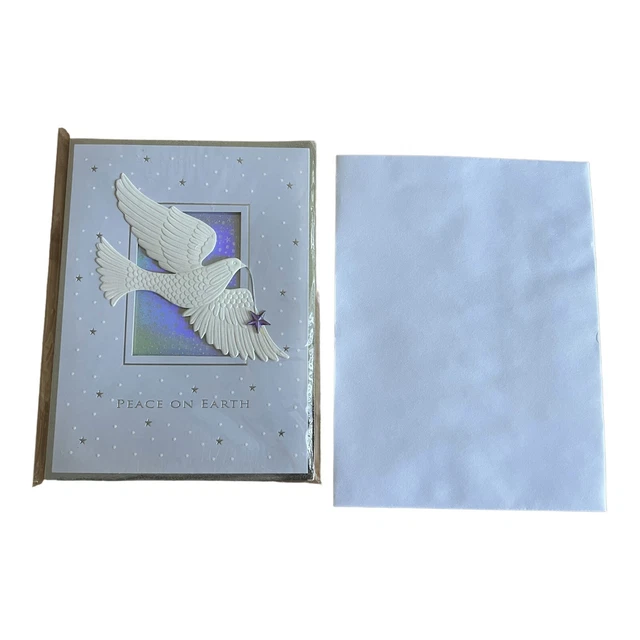 Vintage Burgoyne Peace on Earth Religious Dove Christmas Card NEW w/ Envelope