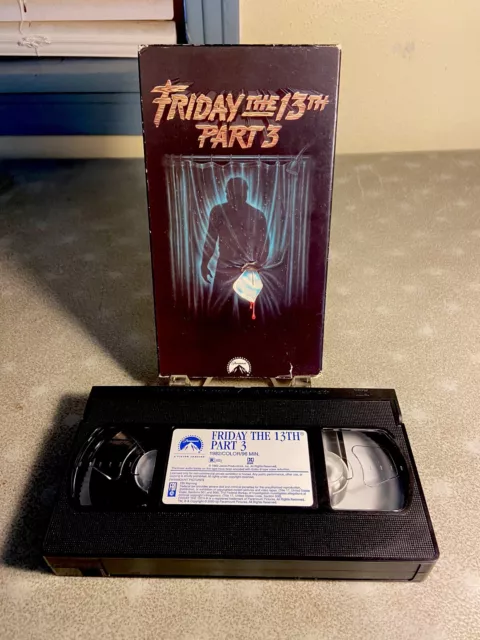 Friday The 13th Part 3 VHS 1982 Paramount Pictures CULT HORROR SLASHER