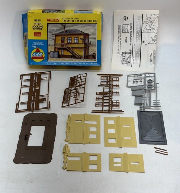 AHM MINIKITS 5825 Interlocking Tower HO Scale Model Train Building Kit