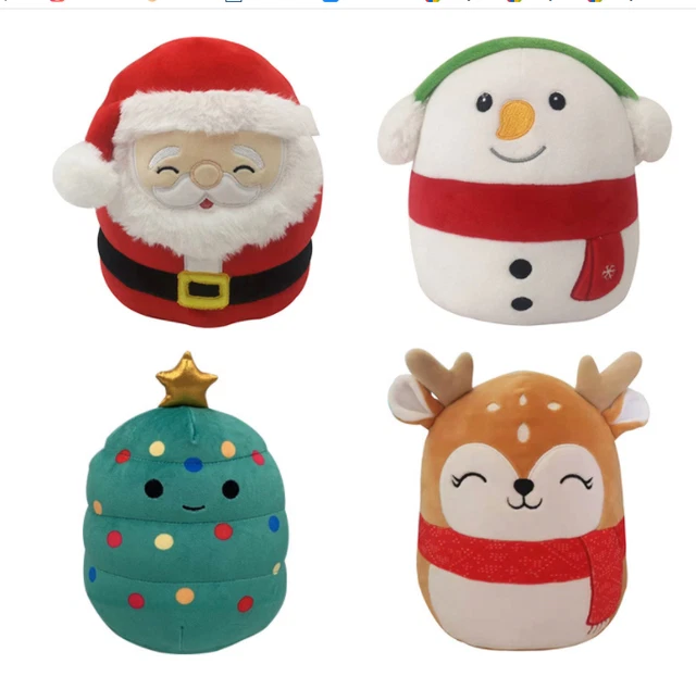 20CM NEW SQUISHMALLOWS Christmas Santa Mrs Claus Gonk Latte
