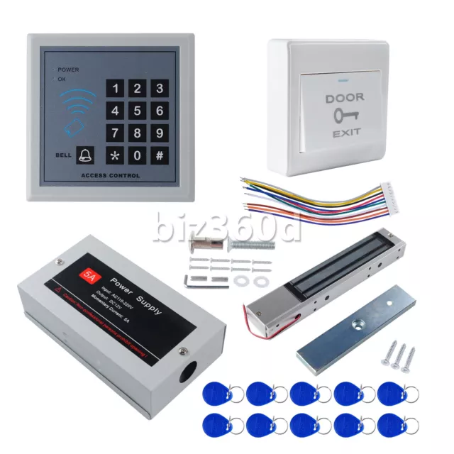RFID Door Entry Security Access Control System Kit Set Magnetic Electronic Lock