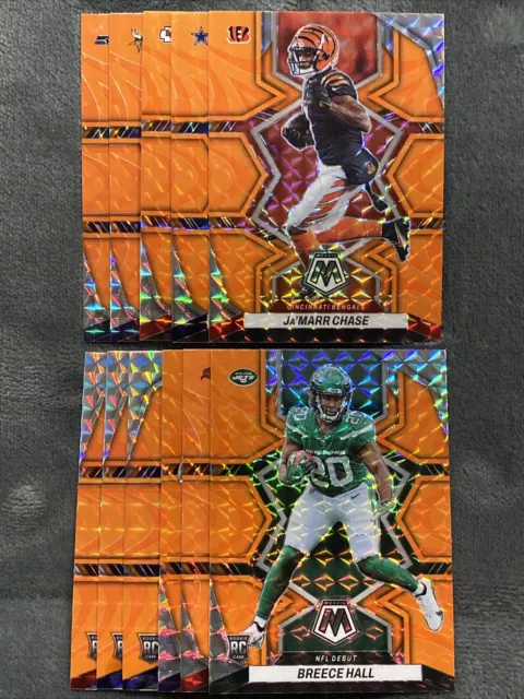 2022 Panini Mosaic ORANGE REACTIVE PRIZM NFL Football Cards You Pick/Choose!