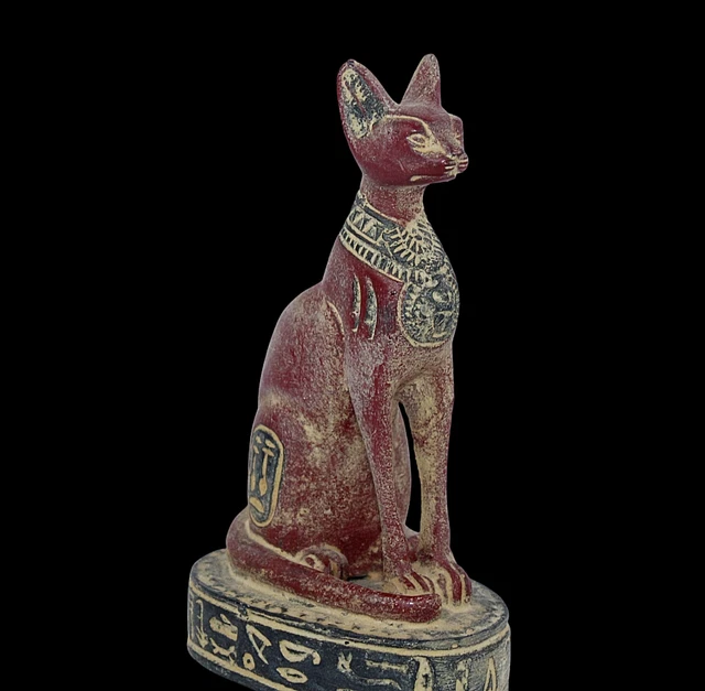 ANTIGUO EGIPCIO BASTET ANTIGUO Gato Bast Estatua Piedra Antiguo Faraón -...