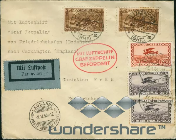 Zeppelinpost LZ127 (18 Briefe ungeöffnet) Südamerikafahrt 1930 + 4 Einzelfahrten