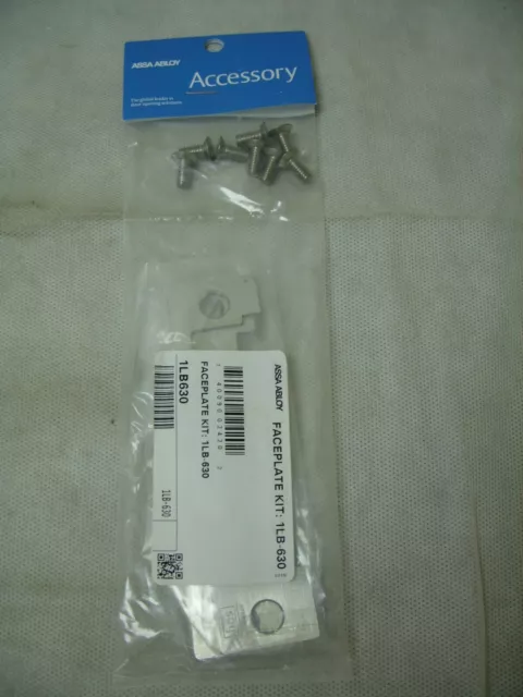 Assa Abloy 1LB-630 Door Lock Hardware Faceplate Kit Satin Stainless Steel - NEW