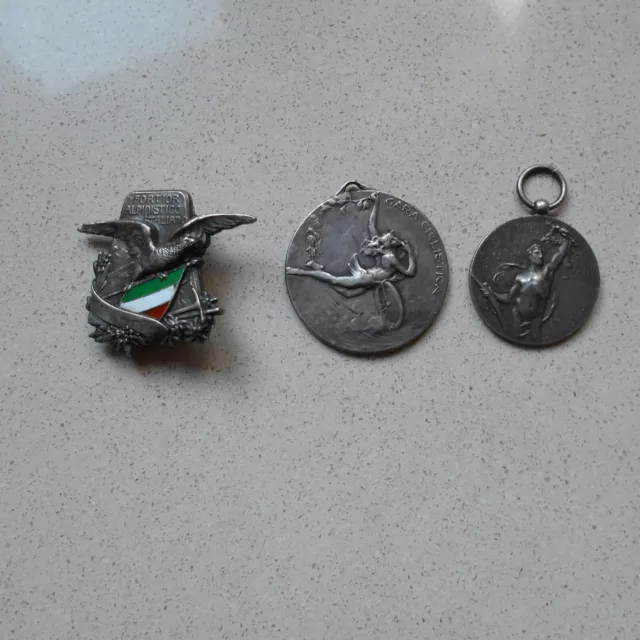 medaglia italiana gara ciclistica 1909 argento