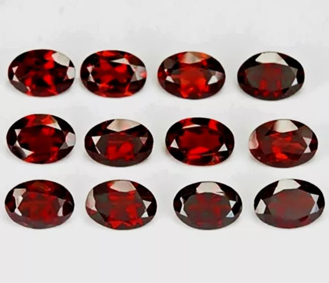 Wholesale Lot of 7x5mm Oval Facet Mozambique Garnet Loose Calibrated Gemstone