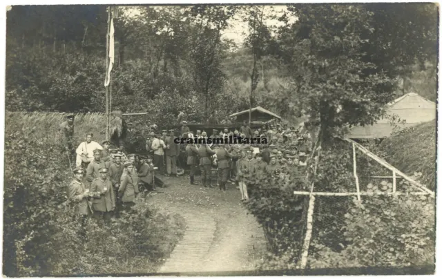 Orig. Foto Piloten FFA.34 Konzert Musiker Flugplatz CUNEL Verdun Frankreich 1915