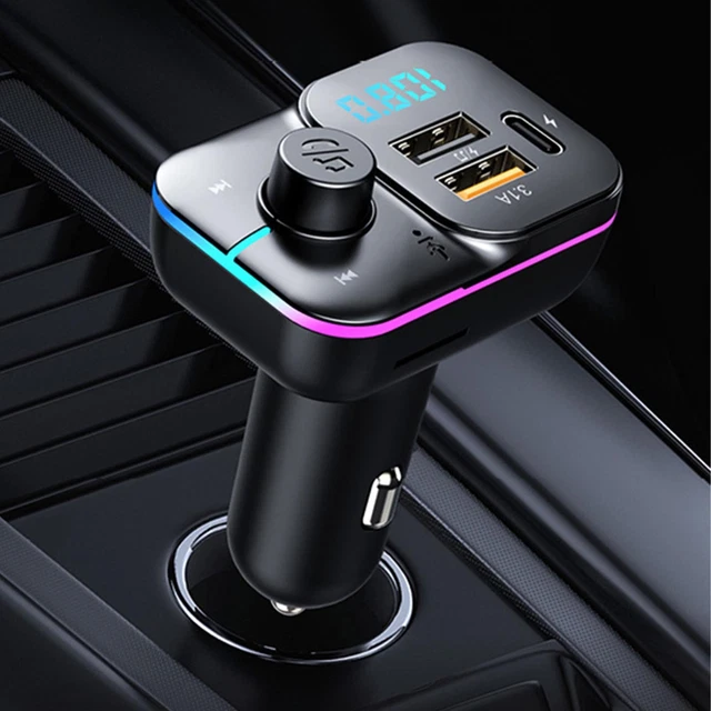 Car Radio Handfree Adapter Car MP3 Player Colorful Light