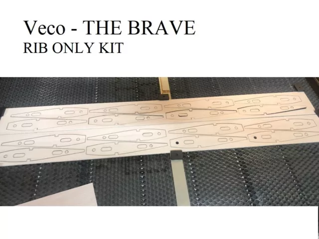 VECO BRAVE Control Line Stunt Model Rib Kit Only for 19-35 Engines - NO Plans