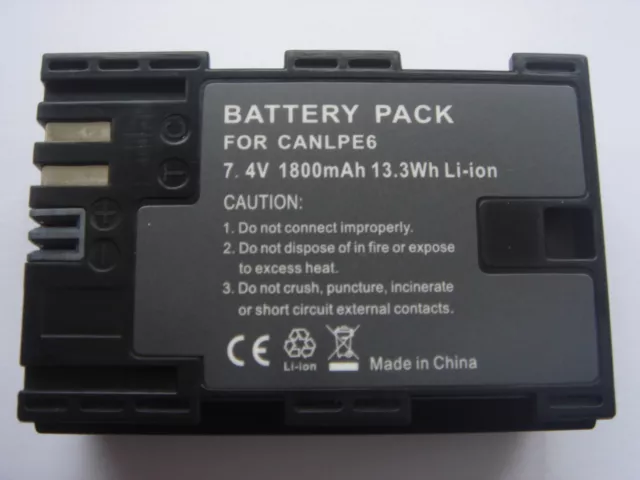 Batterie LP-E6 pour Canon EOS 5D Mark II 5D Mark III 60D 6D 70D 7D