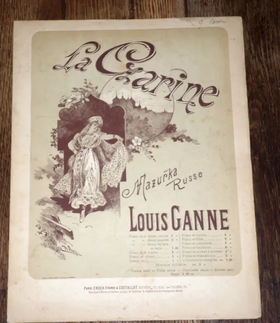 la Czarine mazurka russe partition piano 1890 Louis Ganne