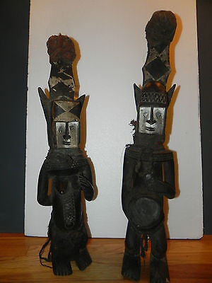 Arts of Africa - Dogon 2 Face Male/ Female Fetish - Mali - 30" Heightx 7" Wide