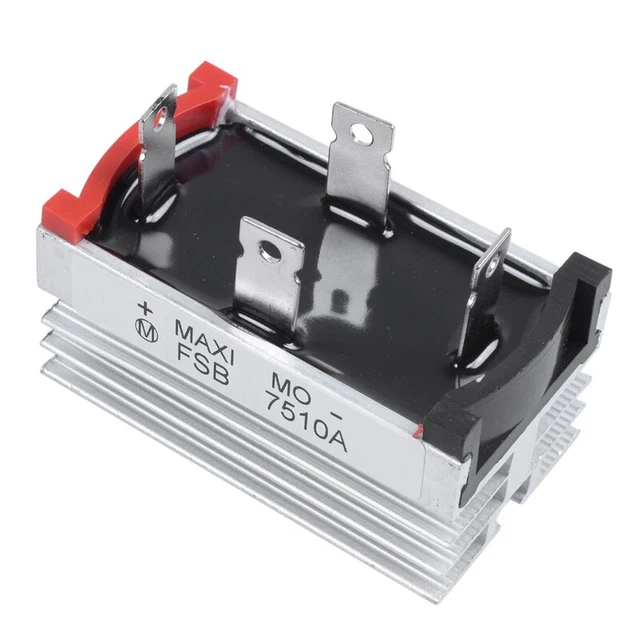 Aluminum Heatsink Base Single Phase Bridge Rectifier Diode 75A 1000V J9O7