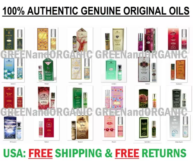 AUTHENTIC Al Rehab/Nabeel BODY OIL Concentrated Perfume Attar Itr 6ml No Alcohol