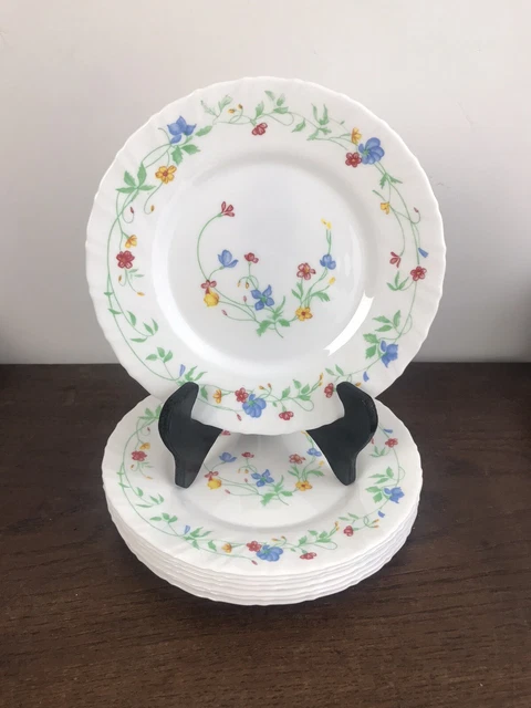 Lot De 6 Assiettes Anciennes Arcopal – Décor Contes Esso – Vintage
