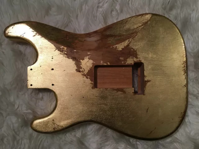 FRANCHIN Mercury guitar body Relic Aged METALLIC LEAF Alder S-type*MADE TO ORDER 3