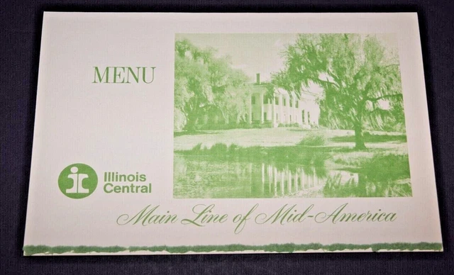 Original 1970 Illinois Central Railroad Dinner Menu - City of Miami