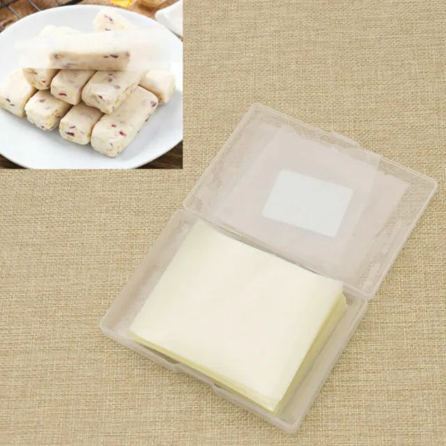 500PCS Edible Glutinous Rice Paper Sheets Wafer for Sugar Candy Sweets Wrapping