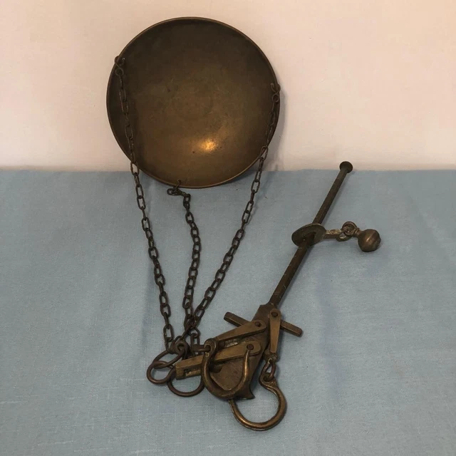 Hanging Scale - Brass, 19th Century Italian - Antique, Vintage, Functional