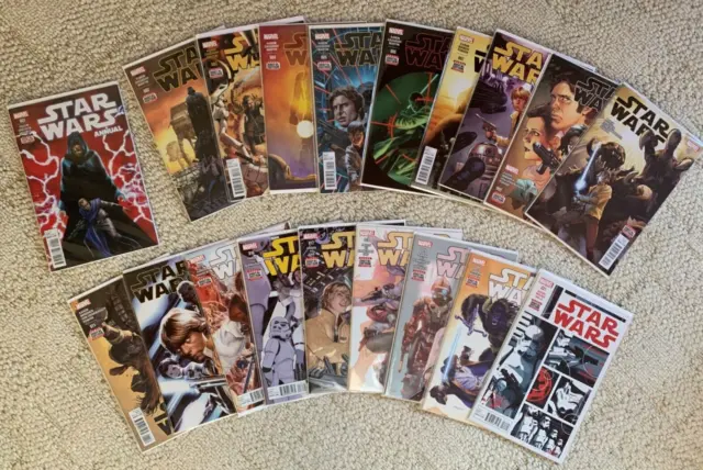 Star Wars Comic Lot (x 19) - 2-12, 15-21 + #1 Annual (2015-2019, Marvel Comics)