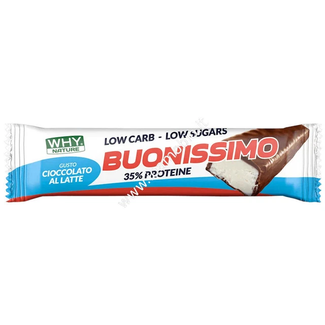 Why Nature Buonissimo Barretta Proteica Low Carb con Ripieno al Latte