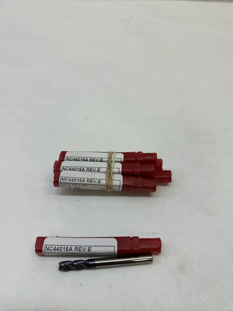 NC44016A Flute 1/4 X 1/4 X 3/4 2 1/2” OAL Qty 6