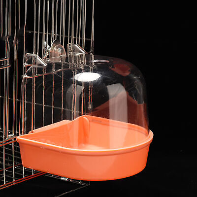 Caja de baño transparente multifunción resistente a las mordeduras gruesas bañera para pájaros útil