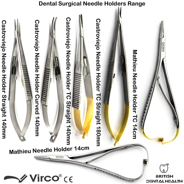 Porte-aiguille Microchirurgical Castroviejo TK Plus - Outil Suture En Acier Inoxydable, Garantie 3 Ans, Pour Entraînement Dentaire Ou Médical