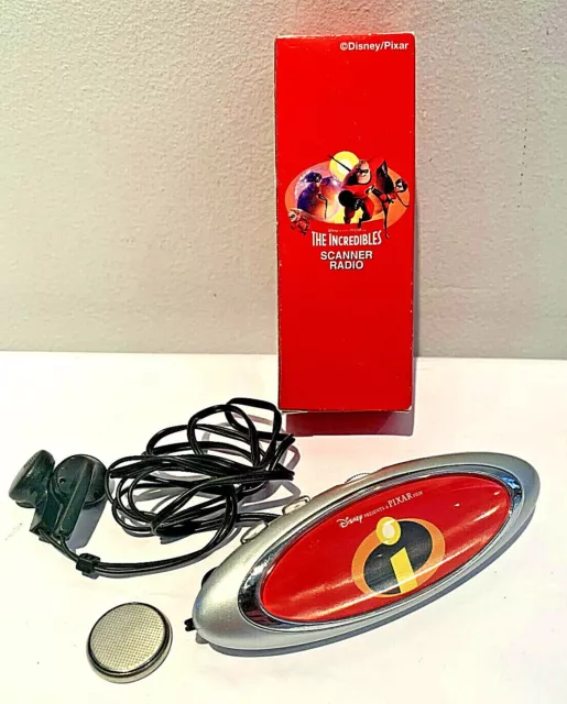 Disney Pixar The Incredibles Movie Promotional FM Scanner Radio 2004 Boxed Promo