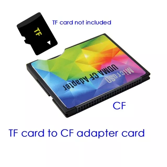 Micro SD TF to CF Card ADAPTER MMC SDHC SDXC COMPACT FLASH TYPE I UDMA