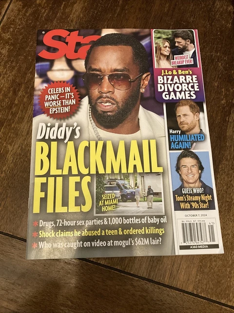 STAR MAGAZINE - Oct 7, 2024 - Diddys Blackmail Files Celebs In Panic