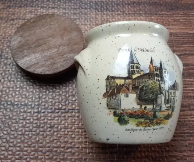 SERI RO.SI Sugar Bowl Wood Lid Stone Basilique du Sacre