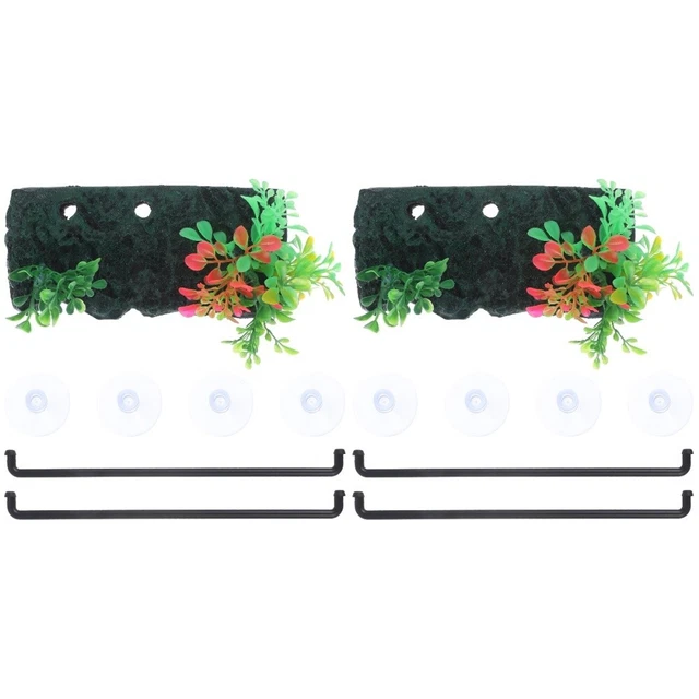 2 Sets Resin Active Floating Island Reptichip Reptile Habitat