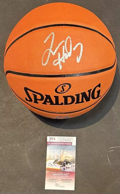 Tim Hardaway Signed Spalding Silver Series NBA FS Basketball Warriors Auto JSA