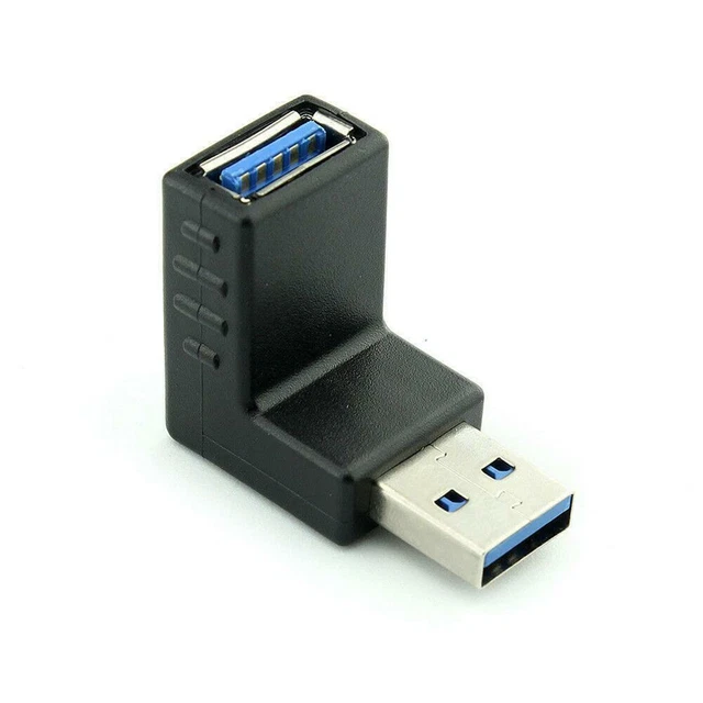 90 DEGREE USB 3.0 Male To Female Adapter Connector Angle Extes R8Y1 EUR ...