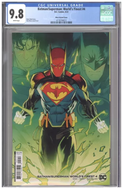 Batman Superman World's Finest #4 CGC 9.8 2nd Second Print Mora Cover Variant