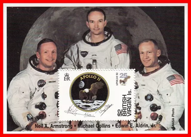 British Virgin Is. 1994 Apollo 11 S/S Sc#801 Mnh Cv$13.00