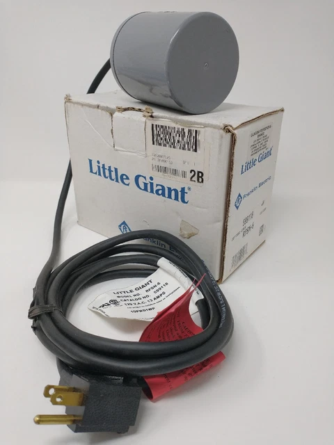 Bombas Little Giant 115 voltios de CA, interruptor flotante 10 pies de longitud de cable NUEVO EN CAJA